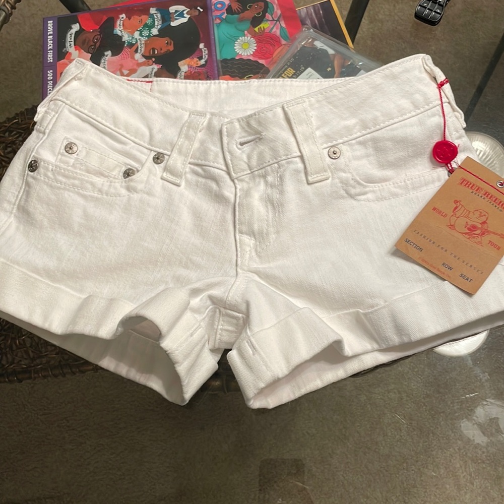 True Religion booty shorts